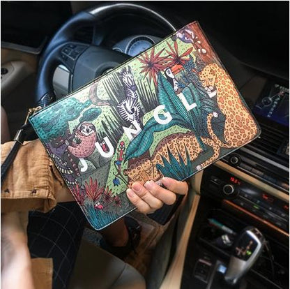 Chinese Style Dragon Embroidery Clutch Bags for Women Bag  Personality Envelope Wrist Bag IPad Bags Women Shoulder Bag Purse