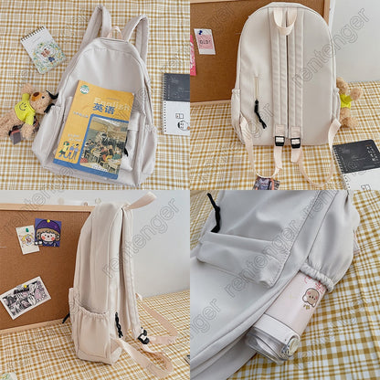 Trendy Women Laptop Purple College Bag Lady Kawaii Nylon Book Backpack Fashion Cute Girl Travel Bag Cool Female School Backpacks