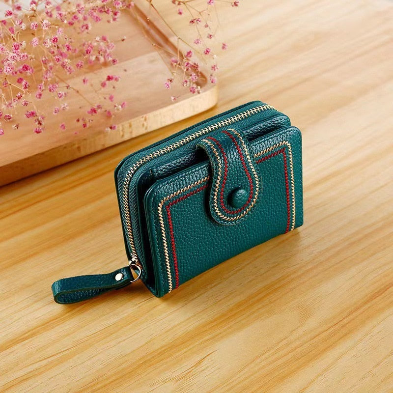 Women Wallet Small Cute Short PU Leather Wallets Female Zipper Purses Clutch Coin Purse Girl Bank Cardholder for Card Case