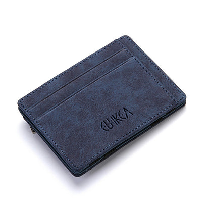 Ultra Thin Mini Wallet Men&#39;s Small Wallet Business PU Leather Magic Wallets High Quality Coin Purse Credit Card Holder Wallets