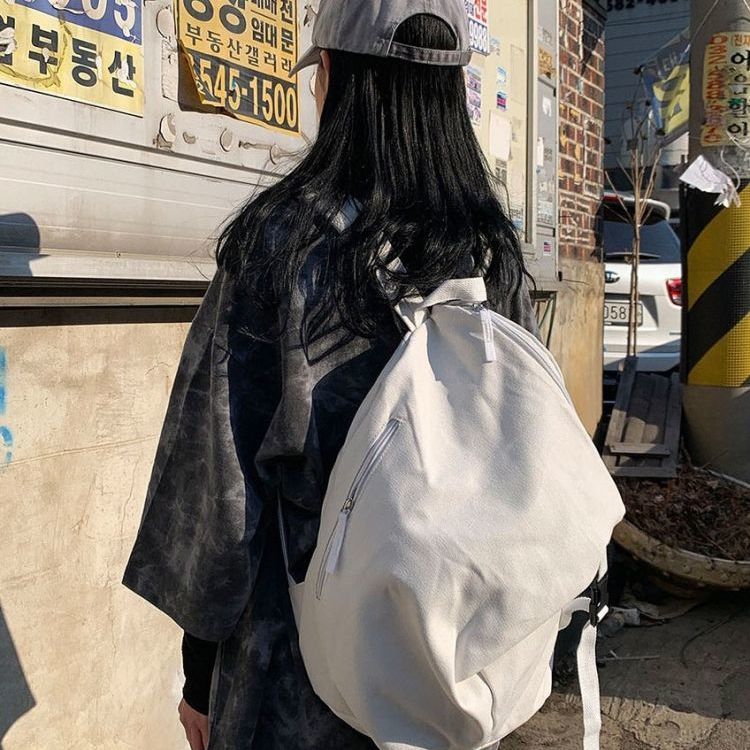 Backpacks Solid Large Capacity Simple Unisex Designer Couples All-match College School Bag Book Fashion High Street Travel Bags