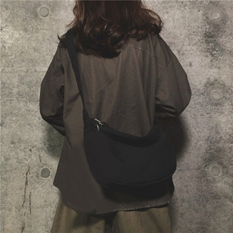 Crossbody Bags Men Solid Canvas Fashion All-match Multi-function Harajuku Casual Shoulder Bag Korean Style Simple Daily Chic Ins