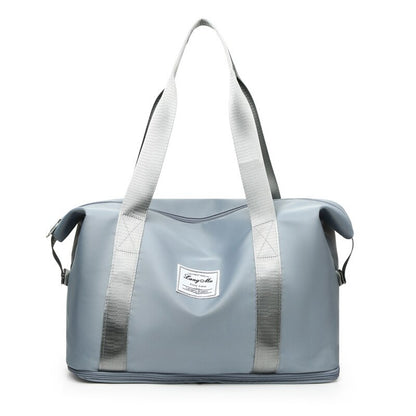 Fashionable Dry And Wet Separation  One-Shoulder Carry-On Duffel Bag, Lady Large Capacity Extended Travel Bag