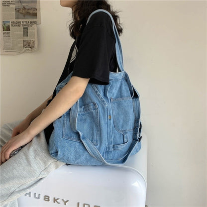 Denim Shoulder Hand Bag for Woman Shoulder Bag Crossbody Casual Jeans Bags Women Handbags Denim Bag