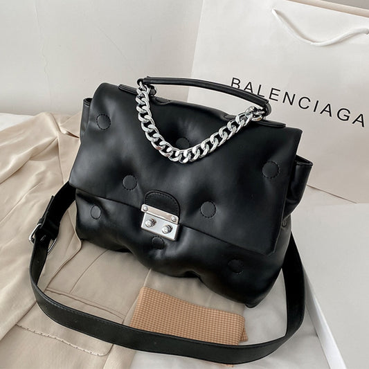 с доставкой Winter Retro Women&#39;s Shoulder padded quilted Bag luxury designer handbag Shopper Bags Space Pad Cotton  Female
