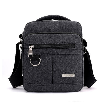Canvas Shoulder Bag Men&#39;s New Korean Style Canvas Messenger Bag Outdoor Leisure Travel Portable Single-Shoulder Bag