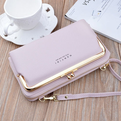 Luxury Women&#39;s Handbags Pu Leather Bag For Woman  Female Clutch Phone Bags Women Business Card Holder Wallet Shoulder Bag