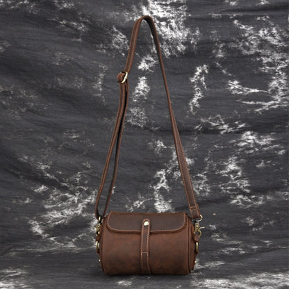 Newsbirds Women Genuine Leather Shoulder Bag Round Shape Soft Crossbody Bag For Phone Wallets Personality messenger bag lady