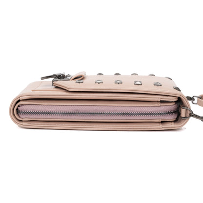 Women Soft Leather Rivet  Wallets Cell Phone Purse Crossbody Shoulder Strap PU Handbag For Female Cheap Women Messenger Bag
