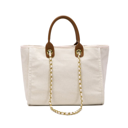 Personalized Embroidery Tote Canvas Women Bag Custom Name White Portable Handbag Simple Versatile Large Capacity Bag Shoper bag