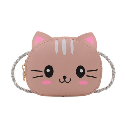 Lovely Children&#39;s PU Leather Red Messenger Bag Cute Girls Cartoon Shoulder Bags Princess Accessories Mini Coin Purse Handbags