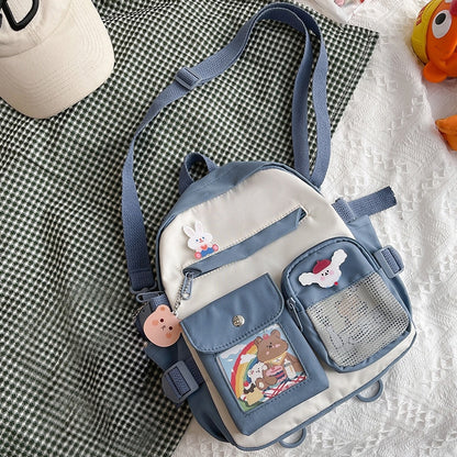 Summer Small Backpack Bag Women Cute Children&#39;s School Bags for Teenagers Female Ins Outing Dual-purpose Travel Backpacks Ladies