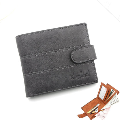 Men&#39;s wallet made of leather Wax oil skin purse for men Coin Purse Short Male Card Holder Wallets Zipper Around Money Bag