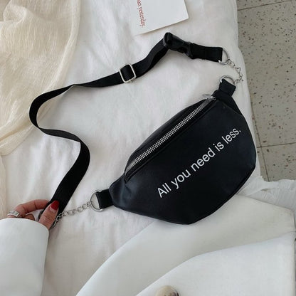 1PC Women Fanny Pack PU Waist Fanny Pack Chest Crossbag Travel Sports Zipper Pouch Hip Bum Bag Purse Phone Key Pouch Packs