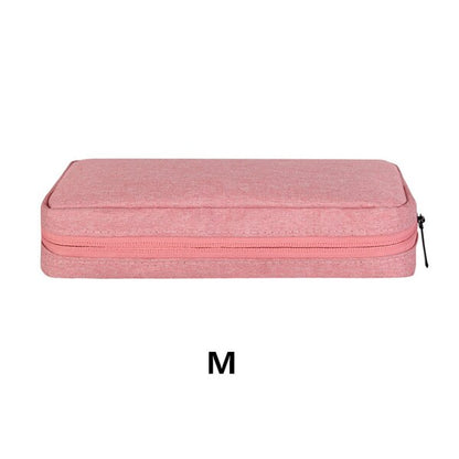 PURDORED 1pc Portable Waterproof USB Cable Earphone Storage Bag Digital Accessories Organizer Bag Unisex Makeup Bag Travel Pouch
