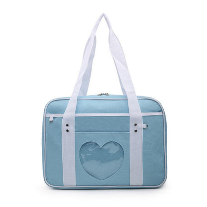 Japanese Preppy Style JK Pink Uniform Shoulder School Bags For Women Girls oxford  Large Capacity Casual Luggage Handbags Tote