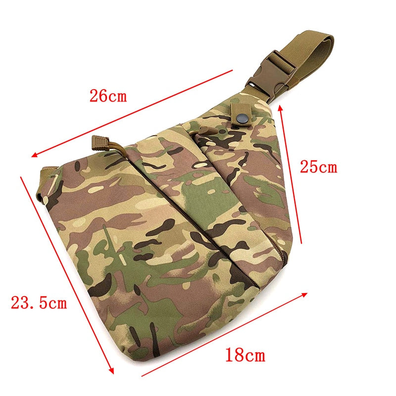Multifunction Tactical Shoulder Bag Concealed Hand Gun Holster Bag Men Left Right Hand Pistol Pack Anti-theft Chest Bag Hunting