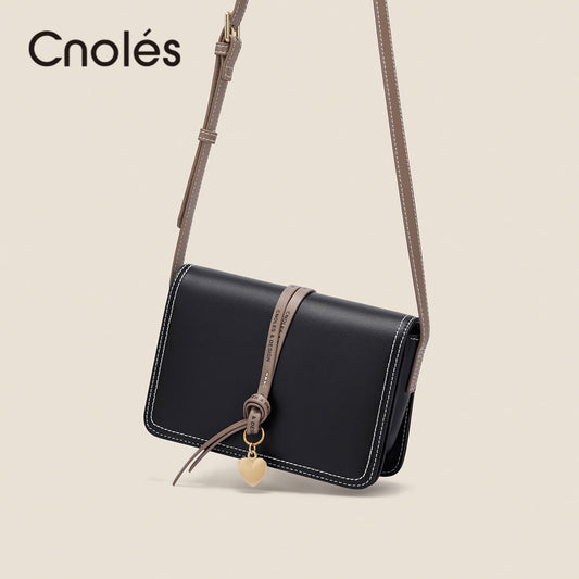 Cnoles Brand Designer Women Bag Crossbody Bag Genuine Leather Female Messenger Bags Lady Shoulder Bag