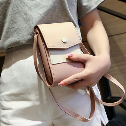 Korean Style Messenger Bags Adjustable Splice Mobile Phone Bag  Pocket Money Crossbody Bags Girl Gift Mini Multifunction Handbag