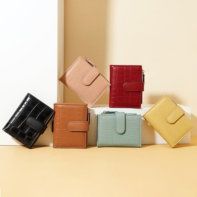 Fashion Stone Pattern Small Wallets PU Leather Coin Pures Ladies Popular Card Holder Mini New Design Standard Purses For Women