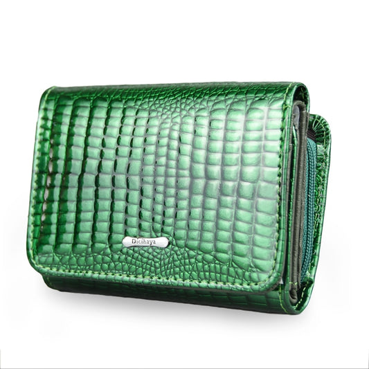 DICIHAYA Short Wallet Women Coin Wallets Red Coin Purse Genuine Leather Lady Zipper Design With Coin Purse Pockets Small Wallet
