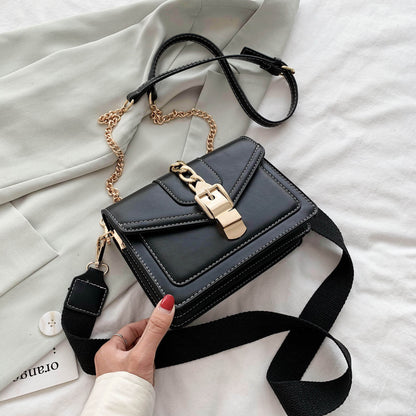 Contrast Color PU Leather Crossbody Bags For Women Summer Travel Small Handbag Shoulder Simple Bag Ladies Cross Body Bag