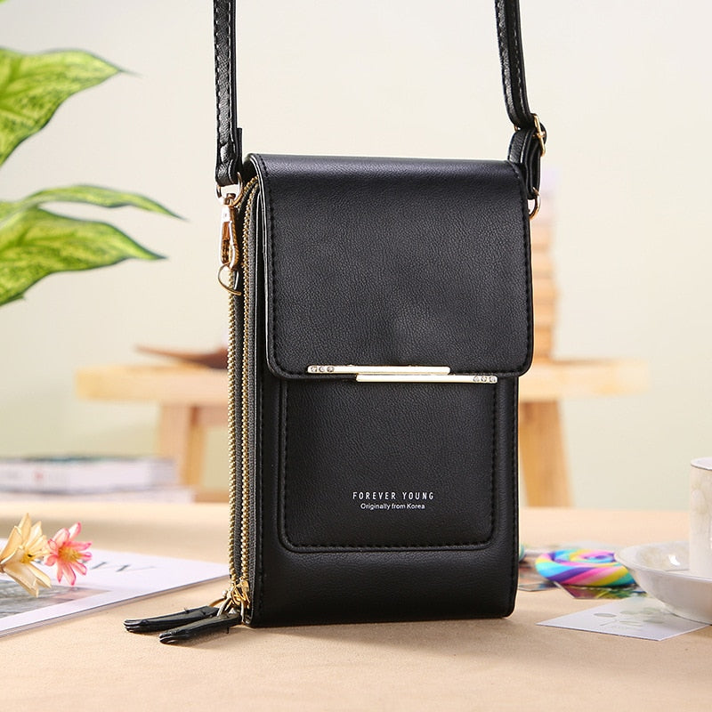 Women Bags Soft Leather Wallets Touch Screen Cell Phone Purse Crossbody Shoulder Strap Handbag for Female Cheap Women&#39;s Bags