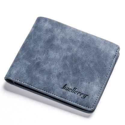 High quality men&#39;s retro matte PU leather men Wallets Wholesale short leather wallets card holders purse for men