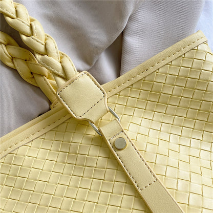 Knitting Shoulder Bags for Women Solid Black Totes Classic Elegant Package Luxurious Casual Handbags New Women Bags