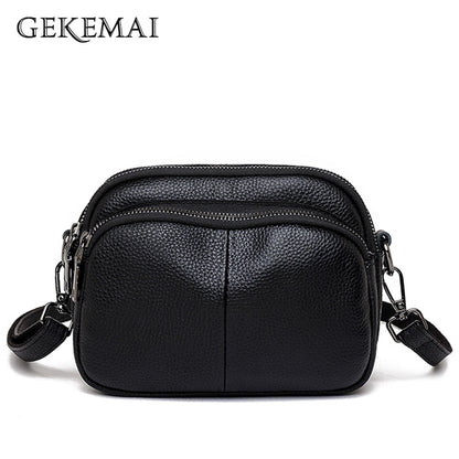 Fashion Solid Color Women&#39;s Bags Casual Women Genuine Leather Shoulder Bags Luxury Designer Ladies Messenger Bag Bolsos De Mujer