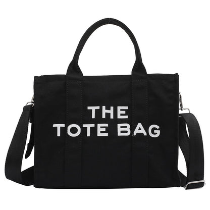 Large Capacity Canvas Tote Women Shoulder Bag Letter Printed Crossbody Bags for Women Casual Cloth Women Handbag Big Shopper Bag