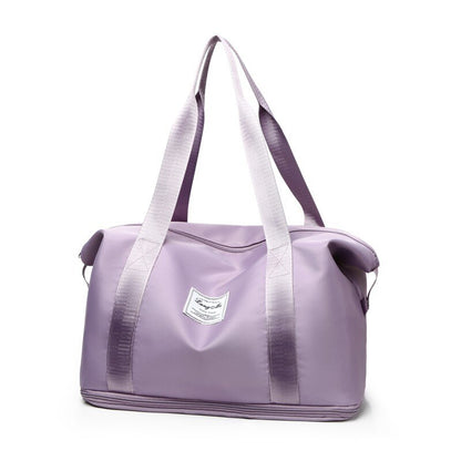 Fashionable Dry And Wet Separation  One-Shoulder Carry-On Duffel Bag, Lady Large Capacity Extended Travel Bag