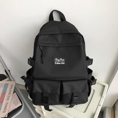 Multi-pocket Men Women Backpack Female Large Capacity School Bag Couple Trendy Harajuku 15.6inch Laptop Backpacks Ladies Bookbag