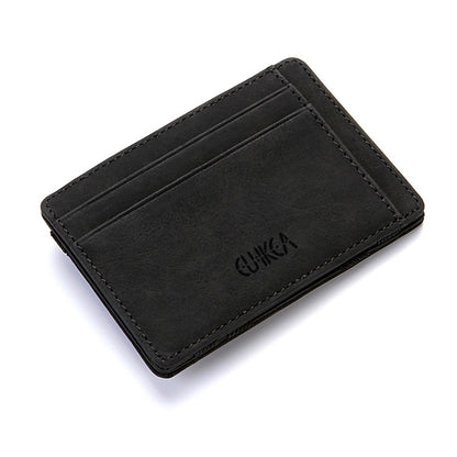 Ultra Thin Mini Wallet Men&#39;s Small Wallet Business PU Leather Magic Wallets High Quality Coin Purse Credit Card Holder Wallets