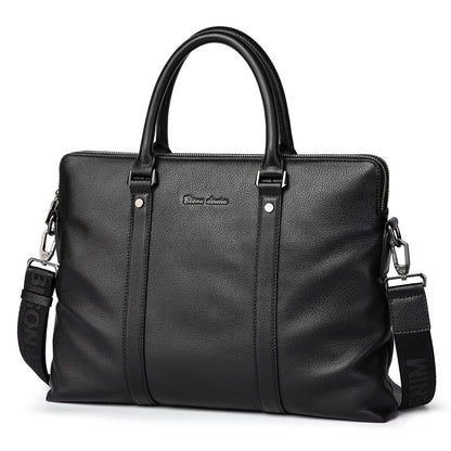 BISON DENIM Genuine Leather Men Handbags Casual Laptop Bag Male Business Messenger Bags Men&#39;s Crossbody Shoulder Bag N20082-3B
