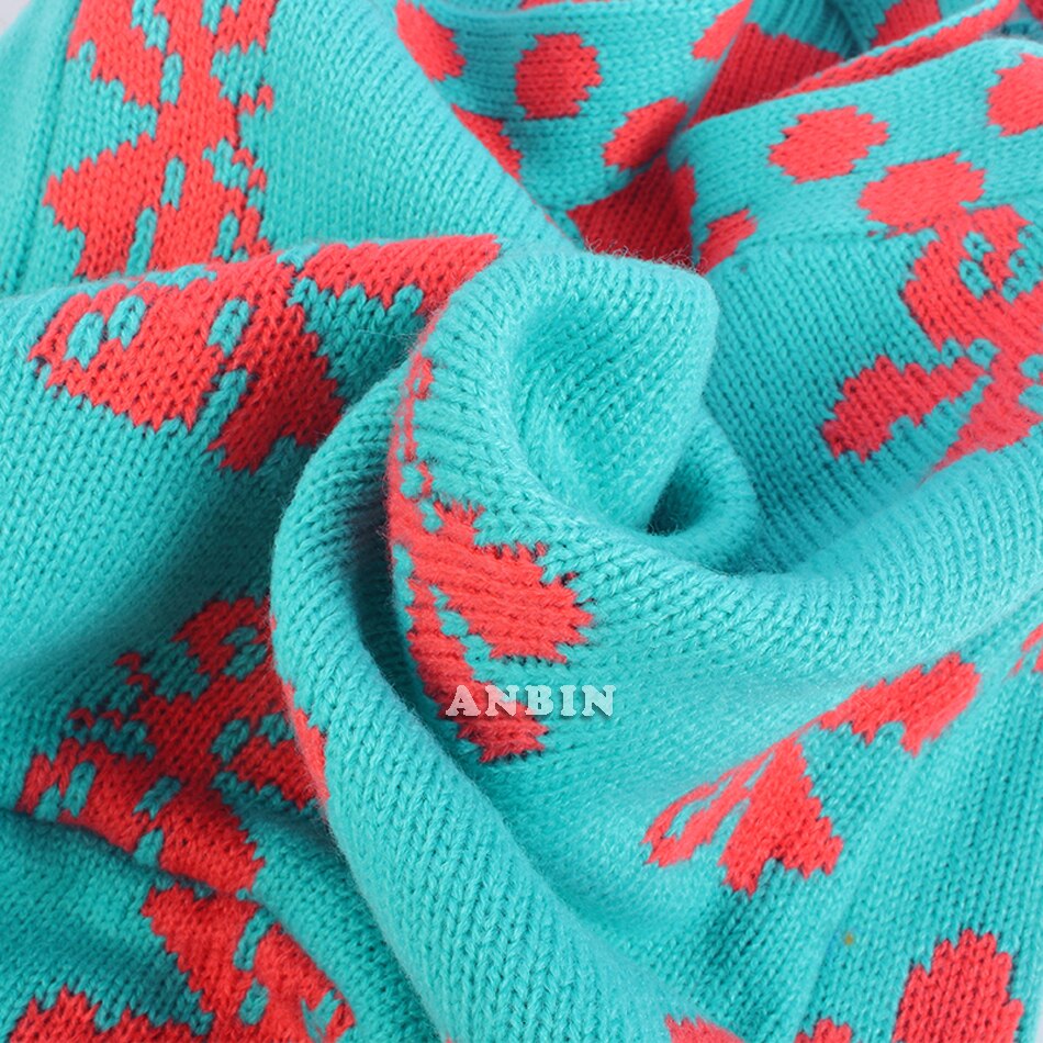 Female Clash Color Wrist Bags Jacquard Bee Animal Woolen Knitted Shoulder Casual Vintage Chic Big Capacity Totes Handbag Ladies