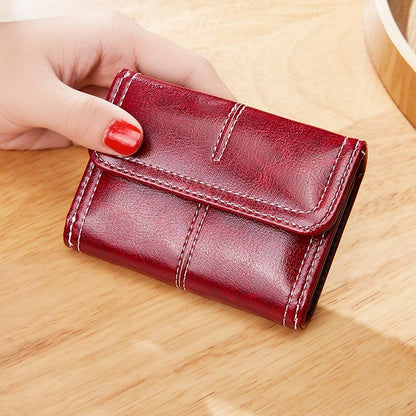 Women&#39;s Wallet Shiny Leather Female Purse Card Holder Classic Wallet for Women Lady Dress Small Money Bag