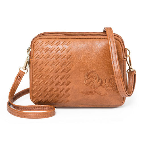 REPRCLA New Three Compartments Crossbody Bags for Women Fashion Small Shoulder Bag Embroidery Ladies Handbags Designer Purse