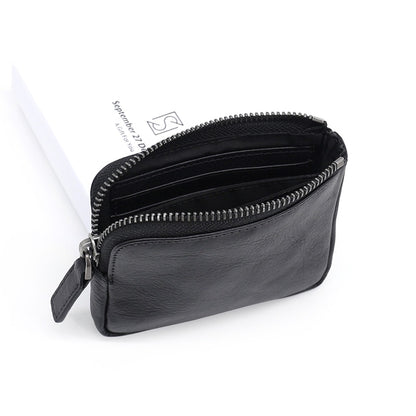 Mini Wallets Women First Layer Cow Leather Men Coin Purses Vintage Small Change Purse Coin Pouch Credit Card Wallet Money Bag