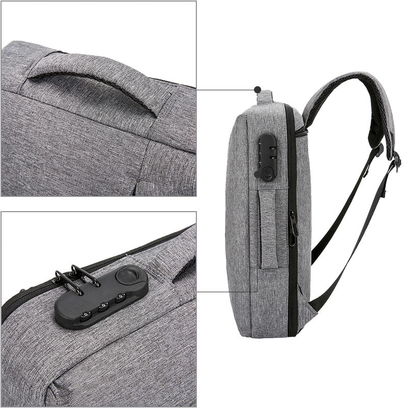 15 inch Laptop Briefcase Mens With Password Lock Office Bags For Men Big Handbags Nylon Business Bag Traveller sac homme XA215ZC