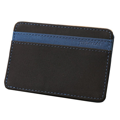 JINBAOLAI Scrub Leather Credit Card Wallets Men Fashion Women Purses Magic Small Wallet Mini Money Clips New Design Short Purse