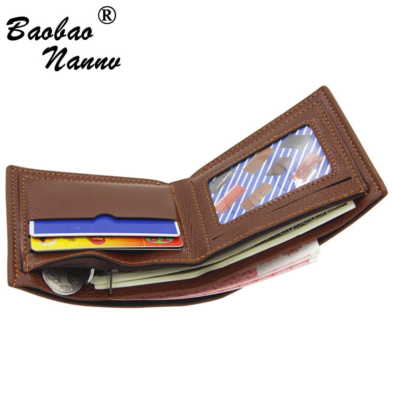 Soft Men Wallets New Short Style Coin Bag Clutch Money Purse Credit Card Holders for Male Vintage Purses Small Men Wallet