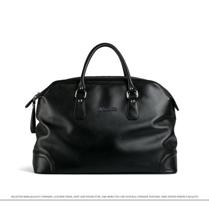 Fashion Men Leather Travel bag Genuine Leather Luggage Bag Men Duffle Bag Overnight Weekend Shoulder Bag Tote handbag Black