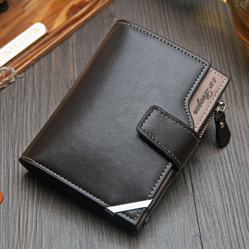 NO.ONEPAUL Vintage Men&#39;s Short Wallet Men Genuine Leather  Multi-Card Bit Retro Card Holder Clutch Wallets Purses First Layer Re