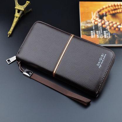 Wallet male Wallet Men Long Leather Men&#39;s Wallets Zipper Purses Portefeuille Wallet boy Purse Clutch
