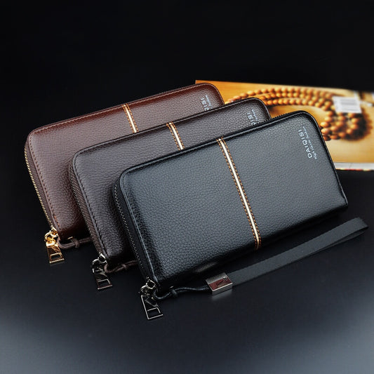 Wallet male Wallet Men Long Leather Men&#39;s Wallets Zipper Purses Portefeuille Wallet boy Purse Clutch