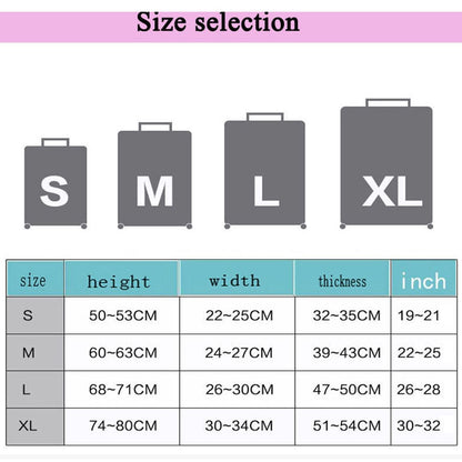 Travel thick elastic protective cover solid color luggage dust cover 9 color optional luggage cover Travel accessories