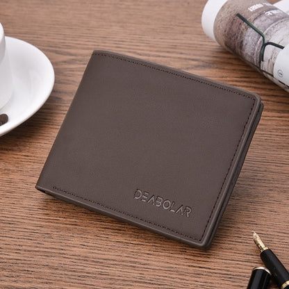 Transverse Men Wallets Vintage Solid Short Coin Purse Multi-Functional Cards Holders Simple Leather Wallet For Men Business