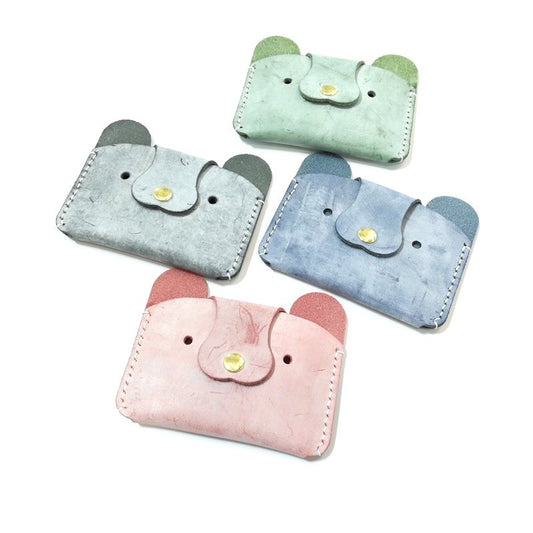 Bemoreal women wallets Genuine Leather Handmade luxury Organizer Wallets dog print coin bag Short Hasp misty wax leather Purse