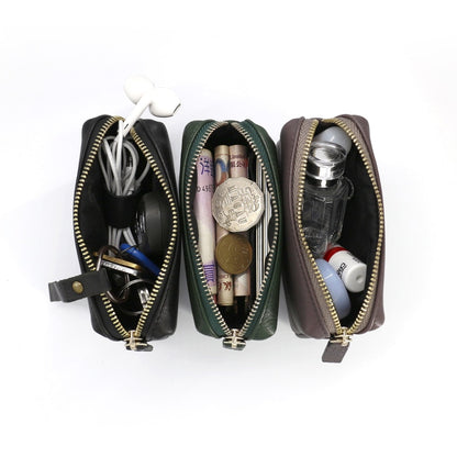 New Style Coin Purses Female First Layer Leather Zipper Mini Car Key Wallets Women 100% Cowskin Credit Card Purse Pouch Bag